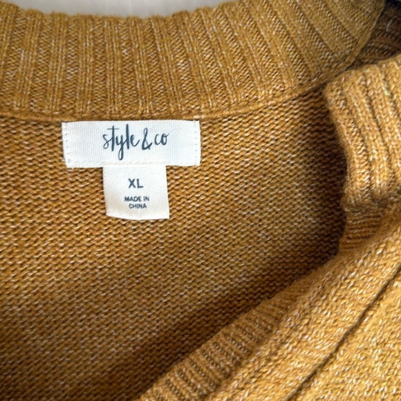 Style & Co. Gold/Mustard Knit Sweater - Picture 6 of 7